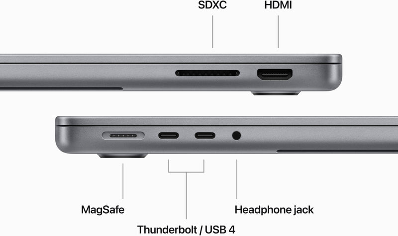 Apple - MacBook Pro 14" Laptop - M3 chip - 8GB Memória - 10-core GPU - 512GB SSD (Lançamento ) - Cinza Espacial