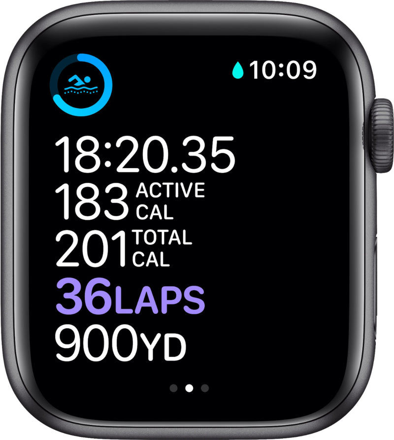 Apple Watch Series 6 (GPS + Celular) 44mm Aluminum Case Com Preto Sport Band - Cinza Espacial