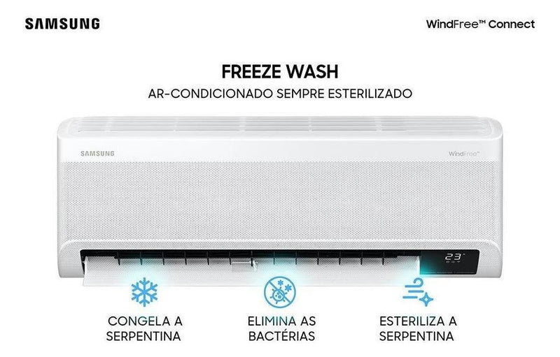 Ar condicionado Samsung Windfree Connect  split inverter  frio/quente 12000 BTU  branco 220V F-AR12BSEAAWK