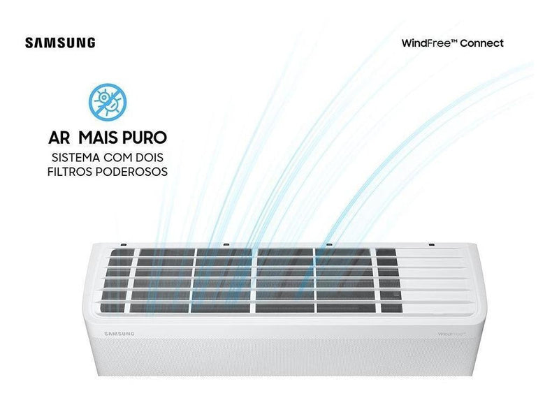 Ar condicionado Samsung Windfree Connect  split inverter  frio/quente 12000 BTU  branco 220V F-AR12BSEAAWK