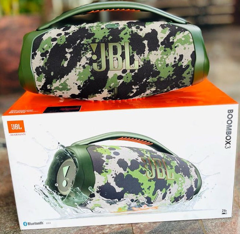 Caixa de Som JBL Boombox 3, Bluetooth, Portátil, Cor Squad Verde, Bivolt 100V/240V