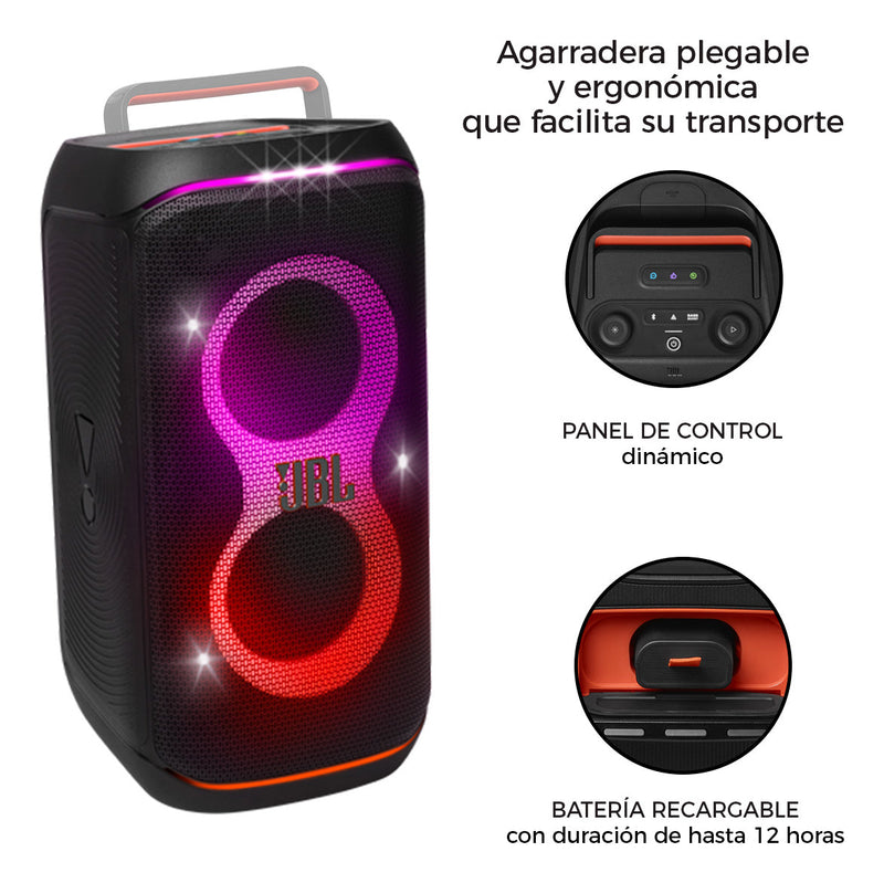 Alto-falante de som profissional portátil Bluetooth Waterproof Jbl Partybox Club 120, 160 w, reprodução de energia, 12 horas, efeito de luz LED