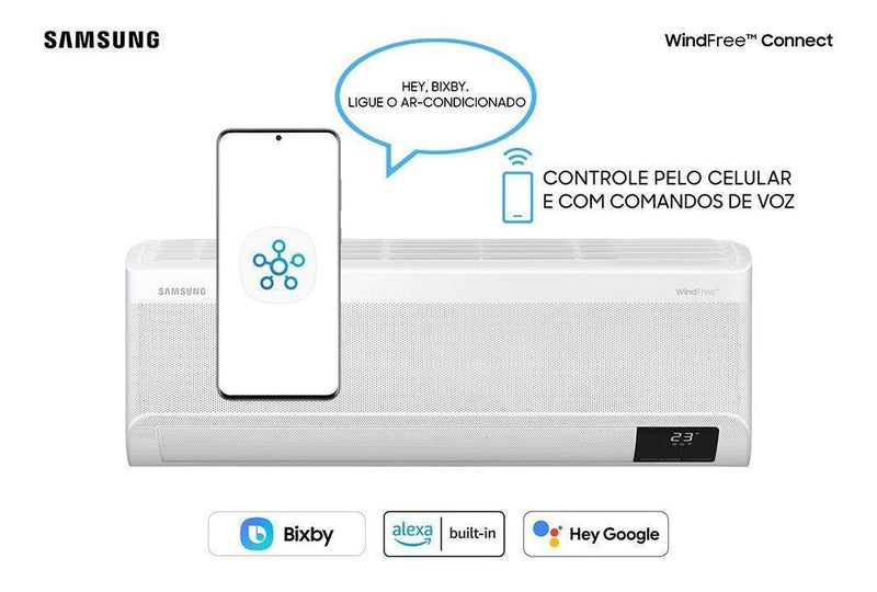 Ar condicionado Samsung Windfree Connect  split inverter  frio/quente 12000 BTU  branco 220V F-AR12BSEAAWK